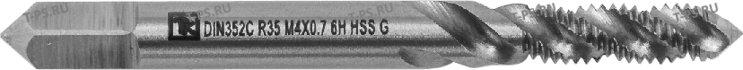 MTG8125SF Метчик машинно-ручной T-DRIVE со спиральной канавкой для глухих отверстий с направляющей в наборе М8х1.25, HSS-G