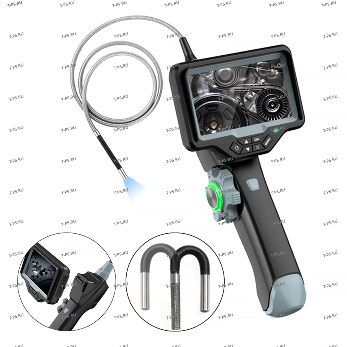 IC-VC1042W Видеоэндоскоп управляемый, экран 4.5, 1Мп, 1280х720, 1м, 4мм зонд, 360° iCartool IC-VC1042W