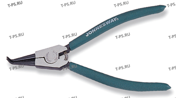 AG010011 Щипцы загнутые 90&deg; для стопорных колец с ПВХ рукоятками, разжим, 180 мм, 19-60 мм