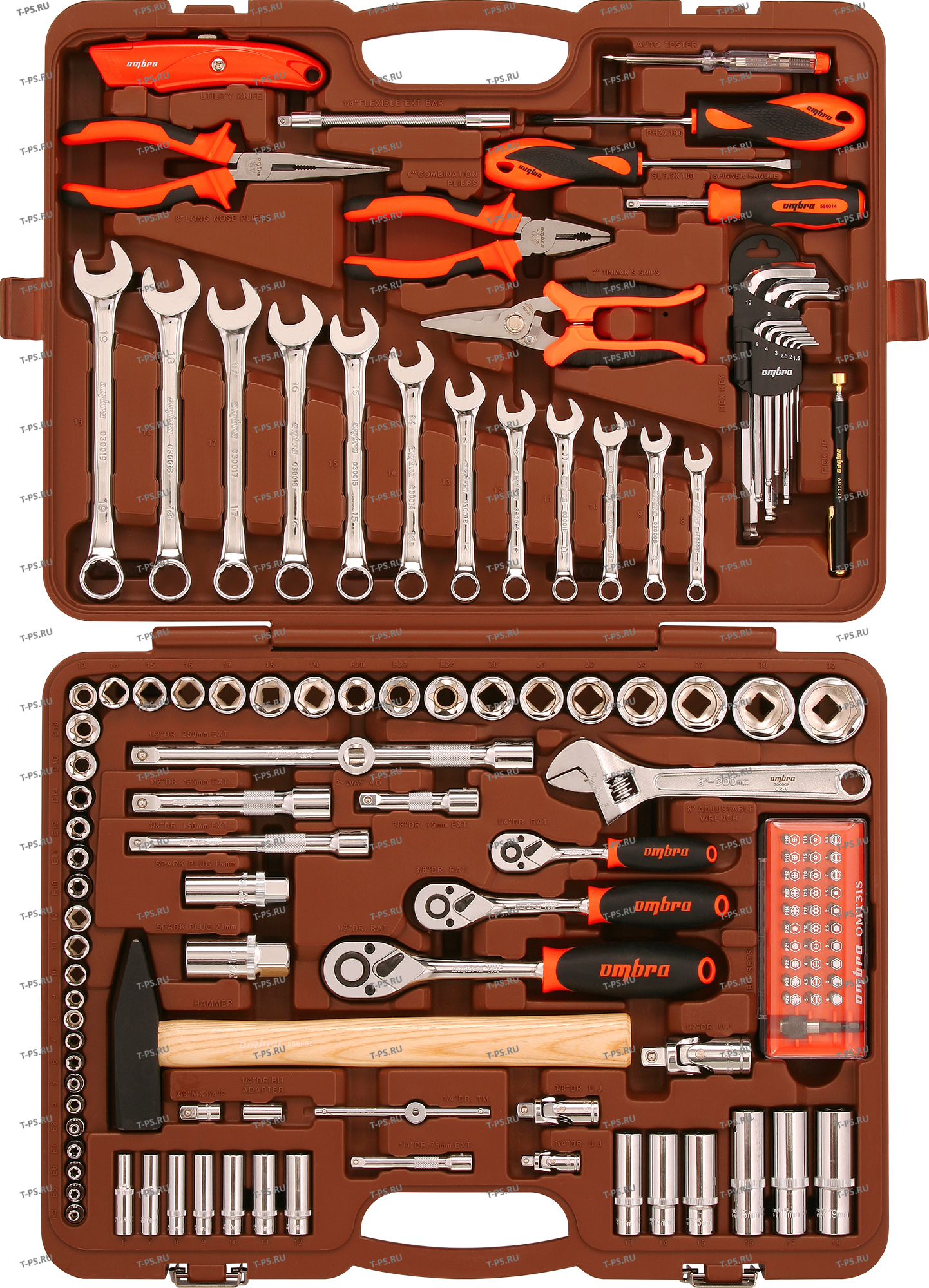 OMT131S (OMT131S18) Набор инструмента универсальный 14, 38 и 12DR, 131 предмет