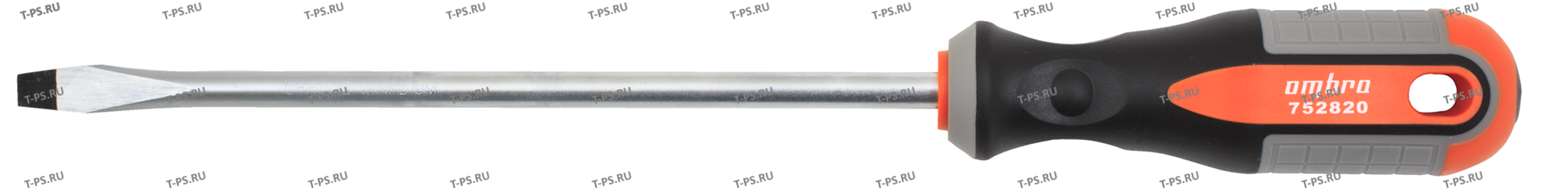 752820 Отвертка стержневая шлицевая ROUND GRIP, SL8x200 мм