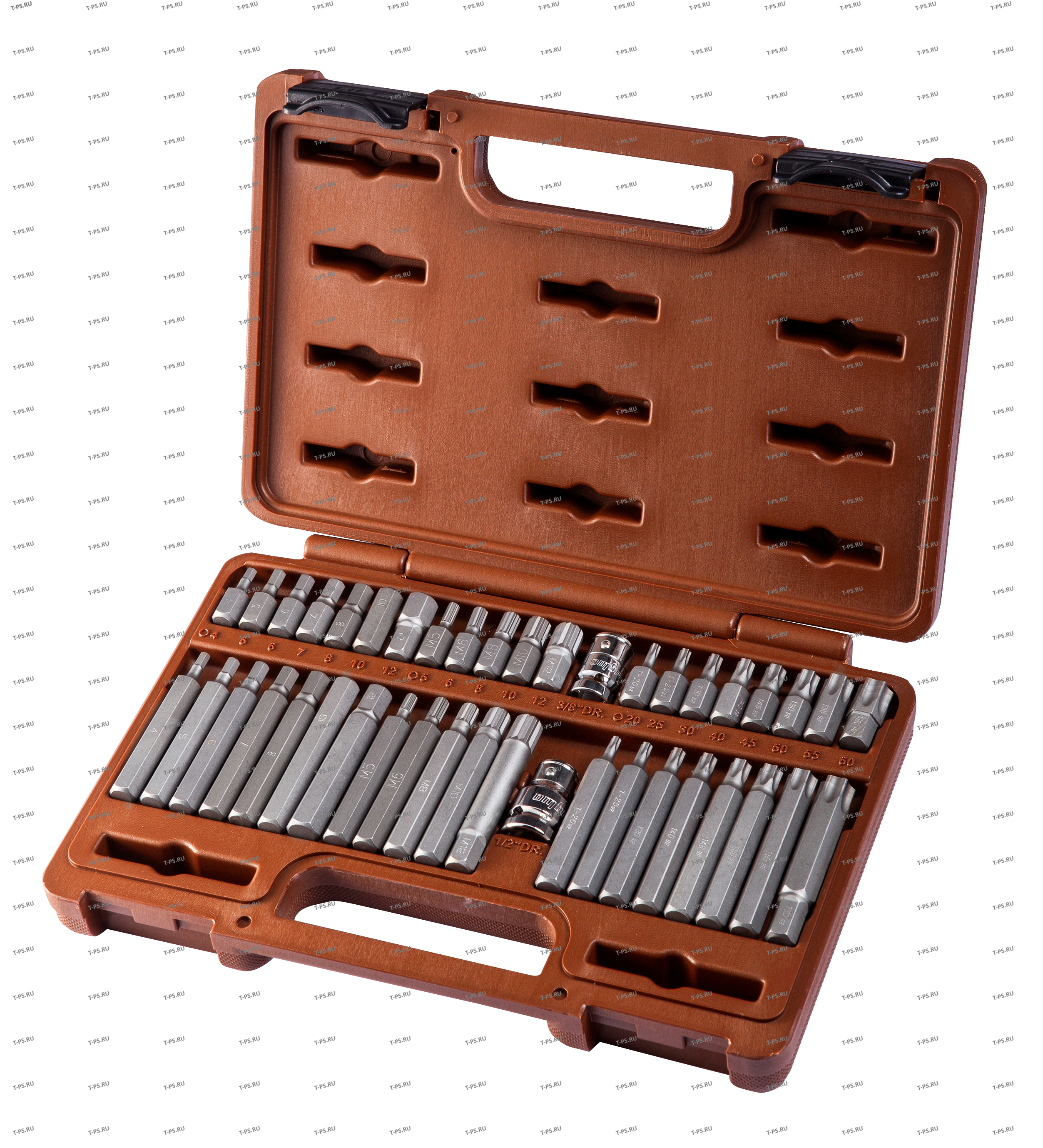 953242 Набор вставок-бит и переходников 38, 12DR, 42 предмета