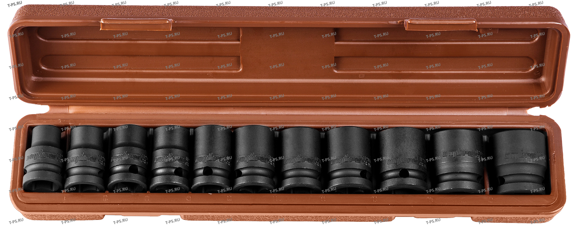 912411 Набор головок торцевых для ударного инструмента 12DR, 10-24 мм, 11 предметов