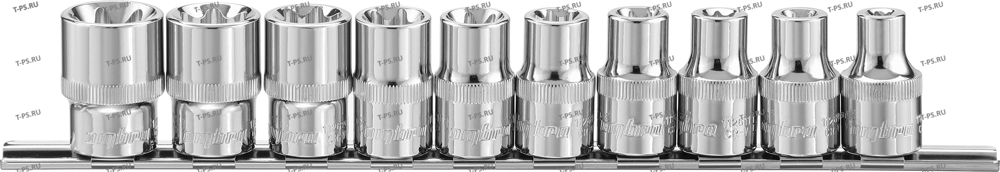 912610 Набор головок торцевых 12DR на держателе, внешний TORX&reg;, E8-E24, 10 предметов