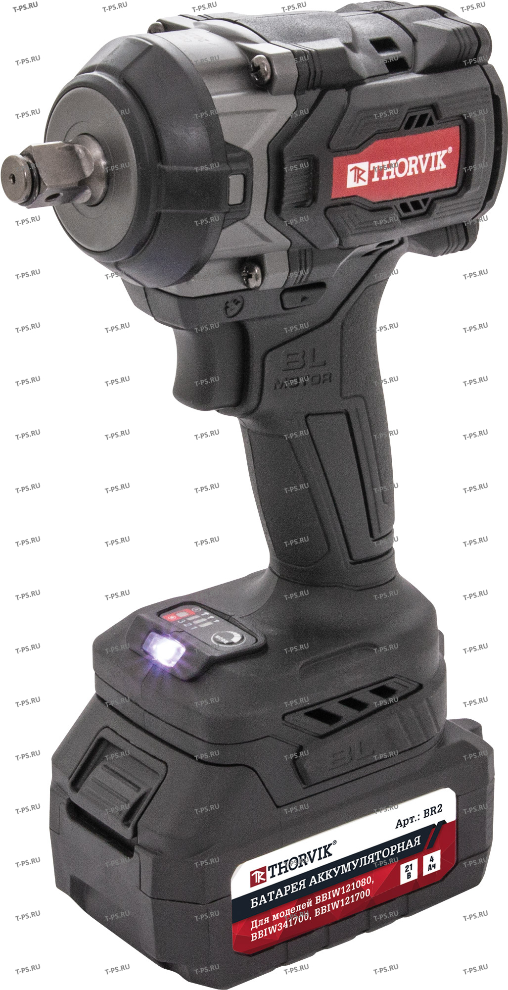 BBIW12890 Гайковерт ударный аккумуляторный бесщёточный 12DR, 21В, 890 Нм