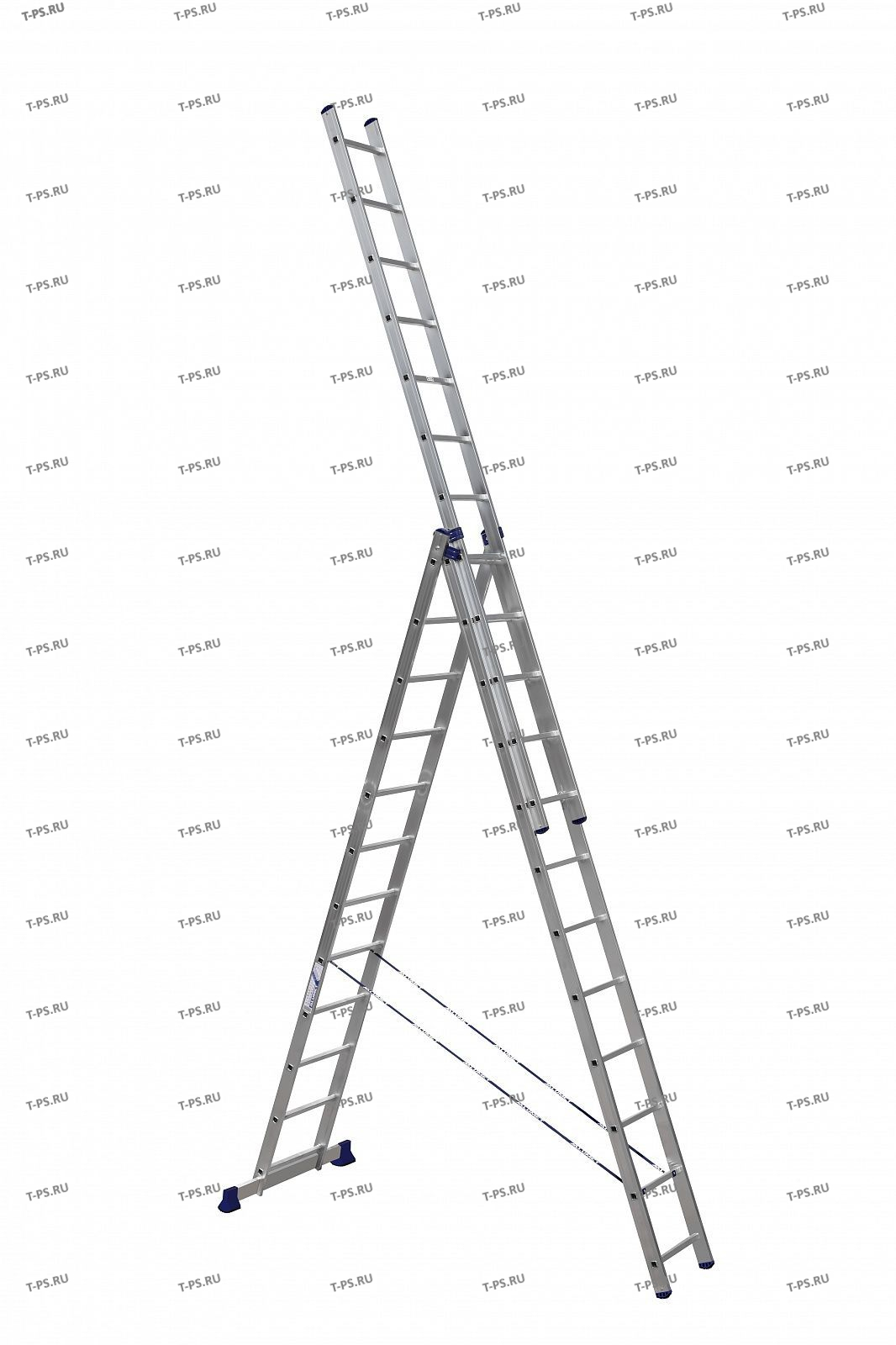 Лестница 3-секционная алюминиевая TOR SC3012 3*12 универсальная