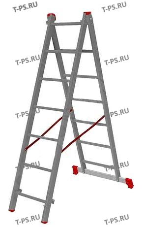 Лестница 2-х секционная алюминиевая 2*7