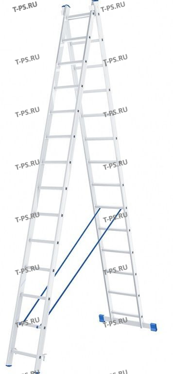 Лестница 2-х секционная алюминиевая 2*14