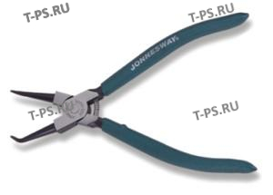 AG010006 Щипцы загнутые 90° для стопорных колец с ПВХ рукоятками, сжим, 220 мм, 32-80 мм