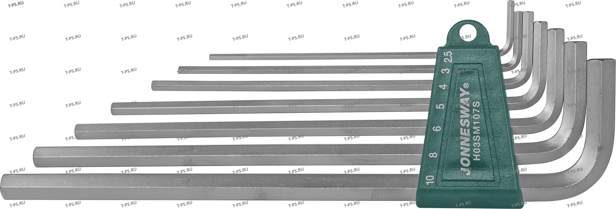 H03SM107S Комплект угловых шестигранников EXTRA LONG 2,5-10мм, 7 предметов S2 материал