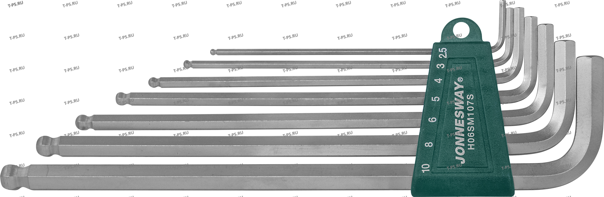 H06SM107S Набор ключей торцевых шестигранных удлиненных с шаром, 7 предметов