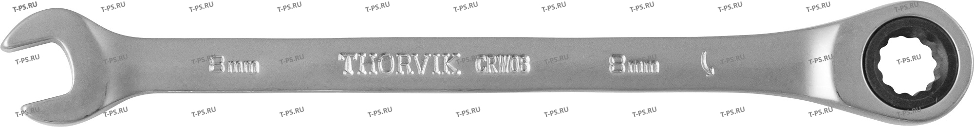 CRW08 Ключ гаечный комбинированный трещоточный, 8 мм